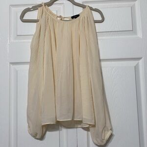 Aakaa Cream Pleated Blouse size S